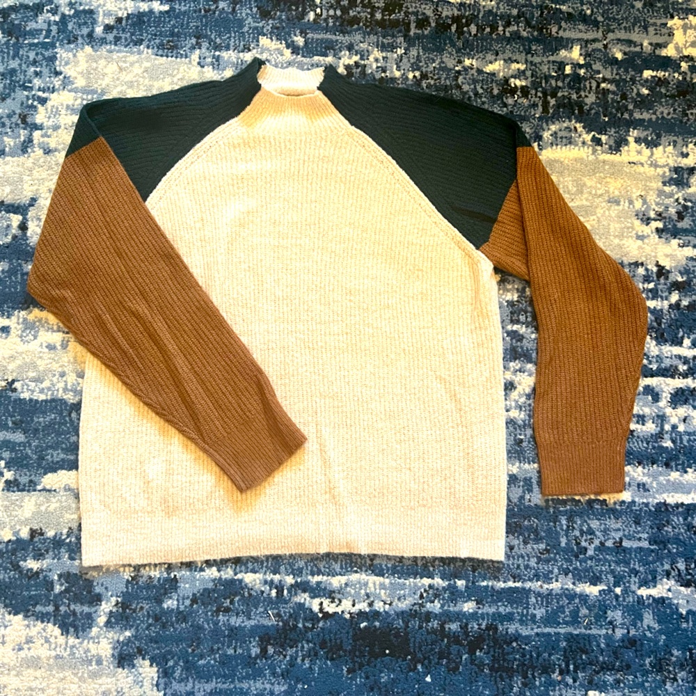 LUSH Woman’s Mary Sweater Size M Taupe Combo LT-14800B-CI